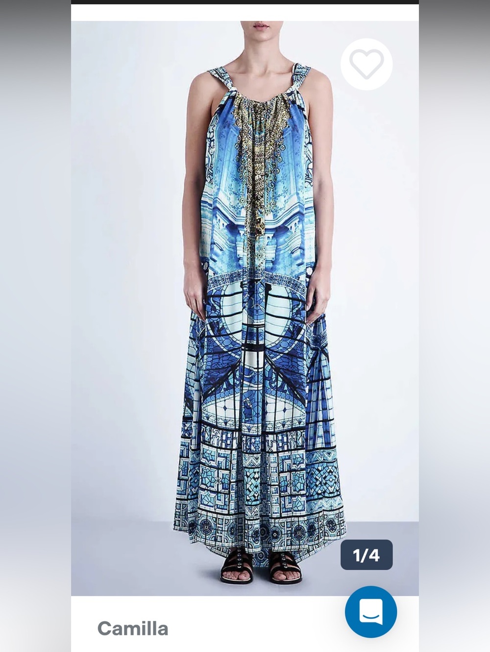 Camilla Power of Prayer Silk maxi dress Swarovski crystals RARE design fits S/M